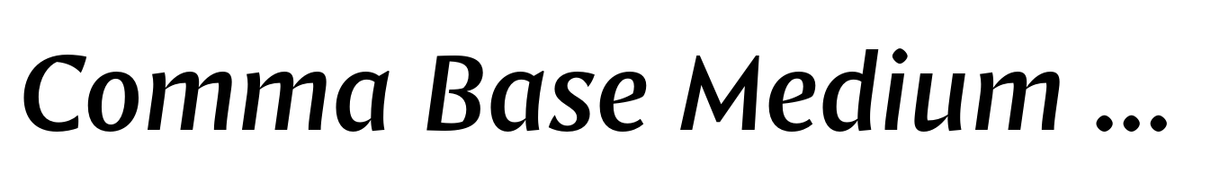 Comma Base Medium Italic
